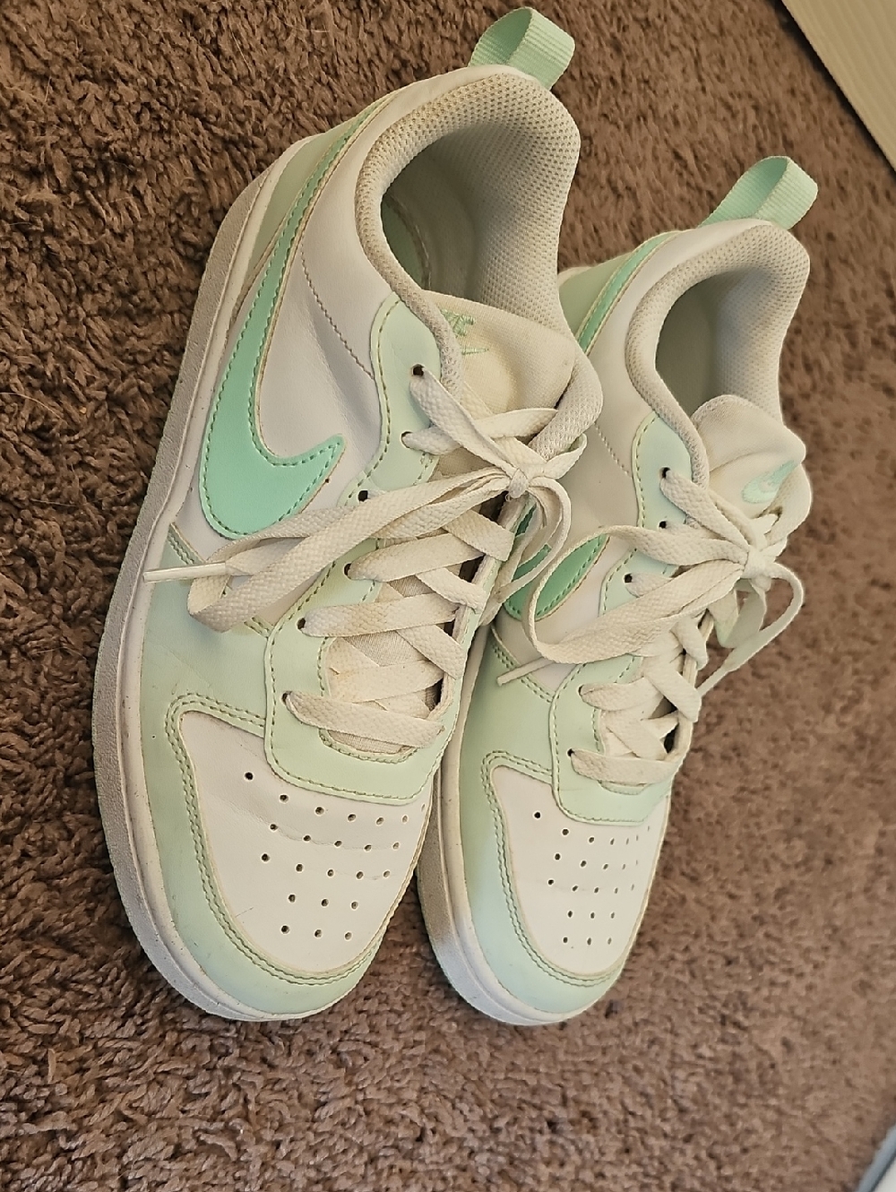 Nike Low-Top Sneakers in Mint Green and White
